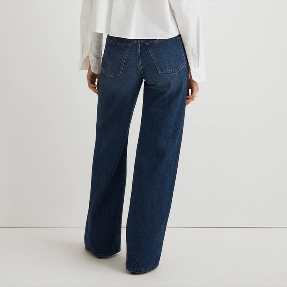 NWT Madewell Superwide-Leg Jeans, Sz 28, Medium-Dark Blue Wash - Picture 2 of 10